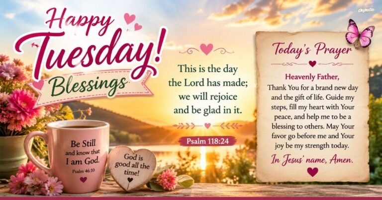 Happy Tuesday Blessings Images, Quotes, and Prayers