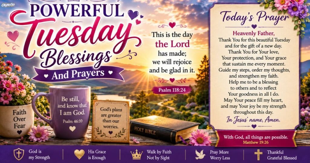 Powerful Tuesday Blessings and Prayers