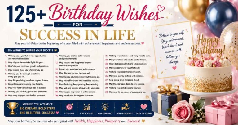 125+ Birthday Wishes for Success in Life,