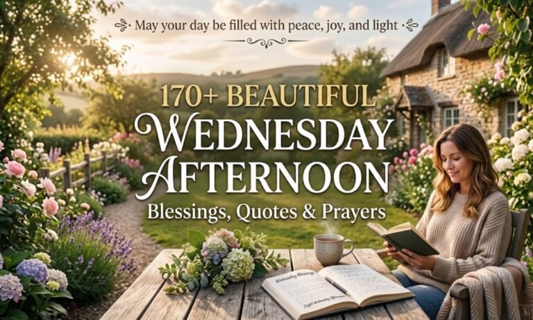 170+ Beautiful Wednesday Afternoon Blessings, Quotes & Prayers