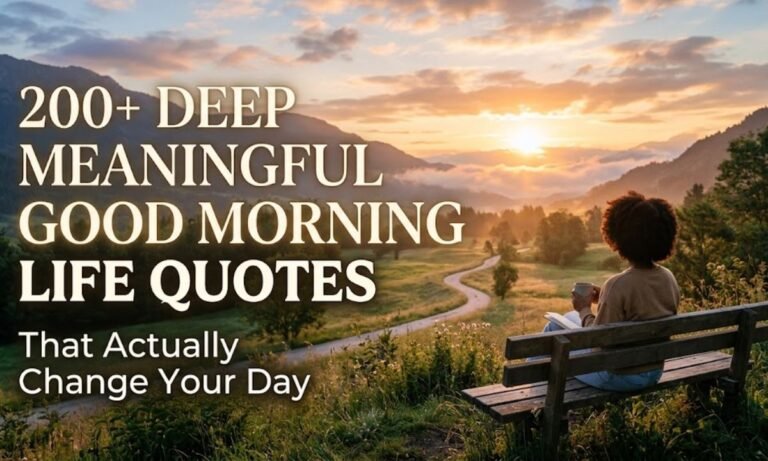 200+ Deep Meaningful Good Morning Life Quotes That Actually Change Your Day