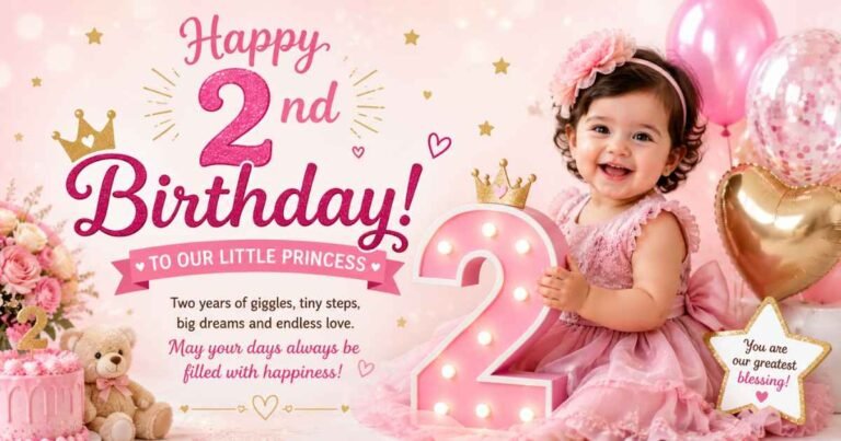 2nd Birthday Wishes for Baby Girl