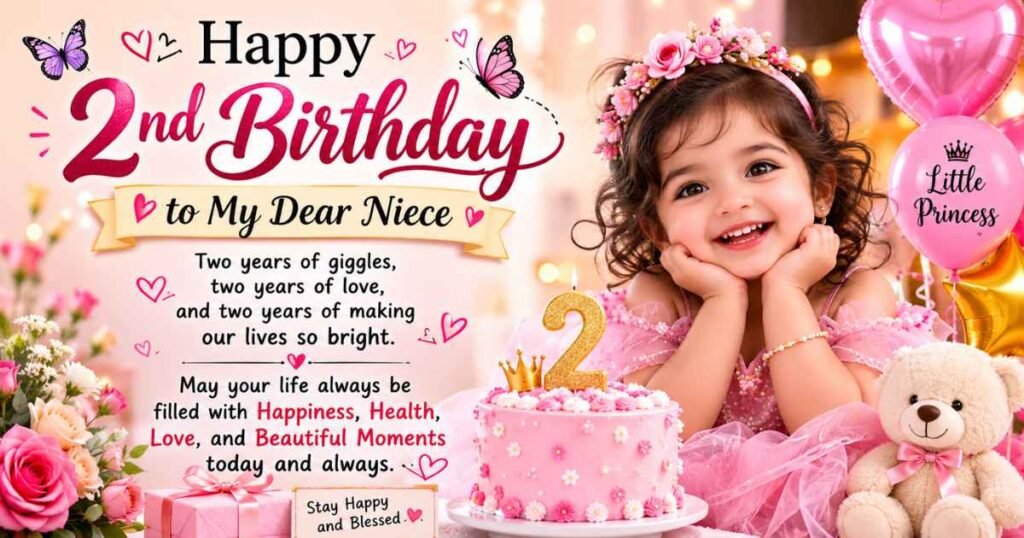 2nd Birthday Wishes for Niece