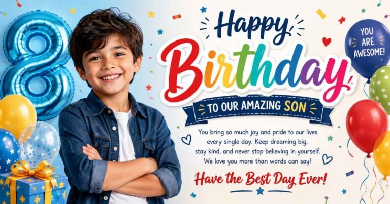 8th Birthday Wishes for Son