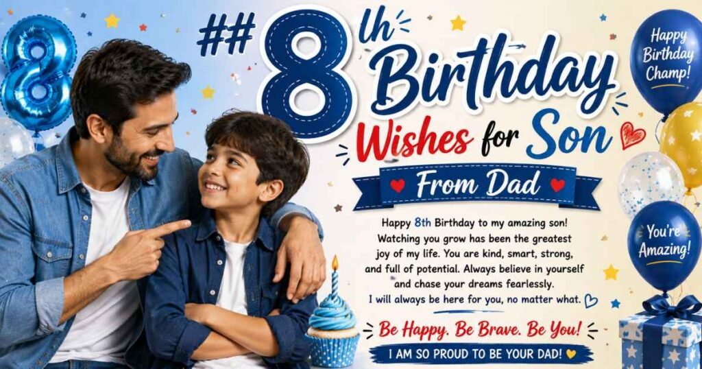 8th Birthday Wishes for Son From Dad