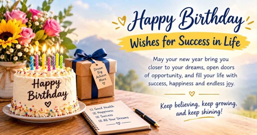 Birthday Wishes for Success in Life