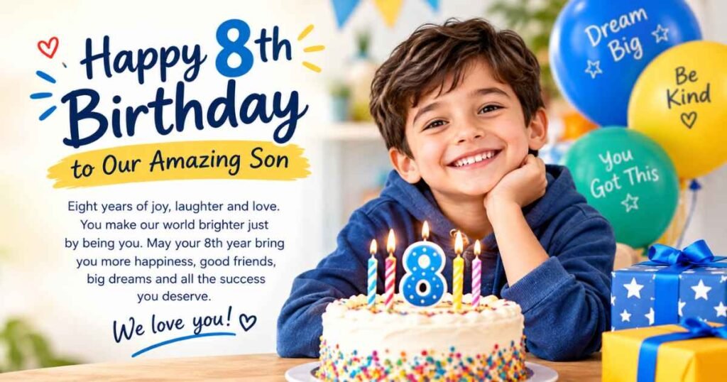 Heartfelt 8th Birthday Wishes for Son