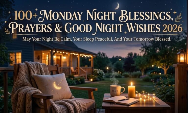 100+ Monday Night Blessings, Prayers & Good Night Wishes 2026