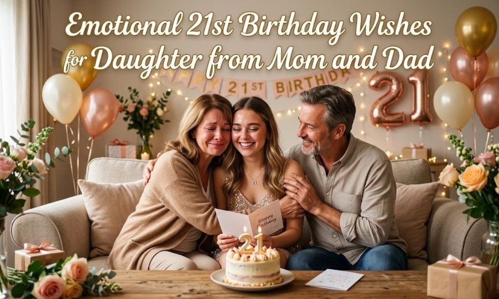 Emotional 21st Birthday Wishes for Daughter from Mom and Dad