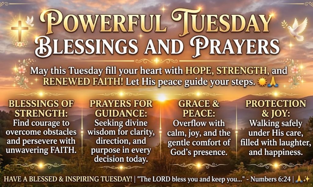 Powerful Tuesday Blessings and Prayers